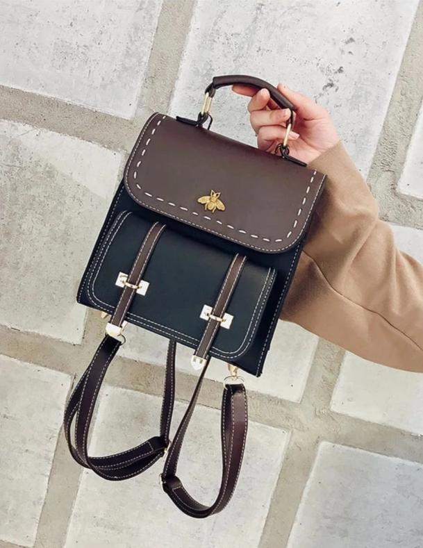 Little Bee Vintage Faux-Leather Backpack - More than a backpack