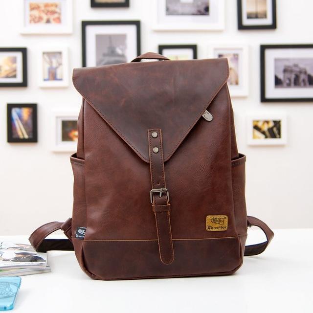 'The Vintage Traveler' - Faux Leather Backpack - More than a backpack