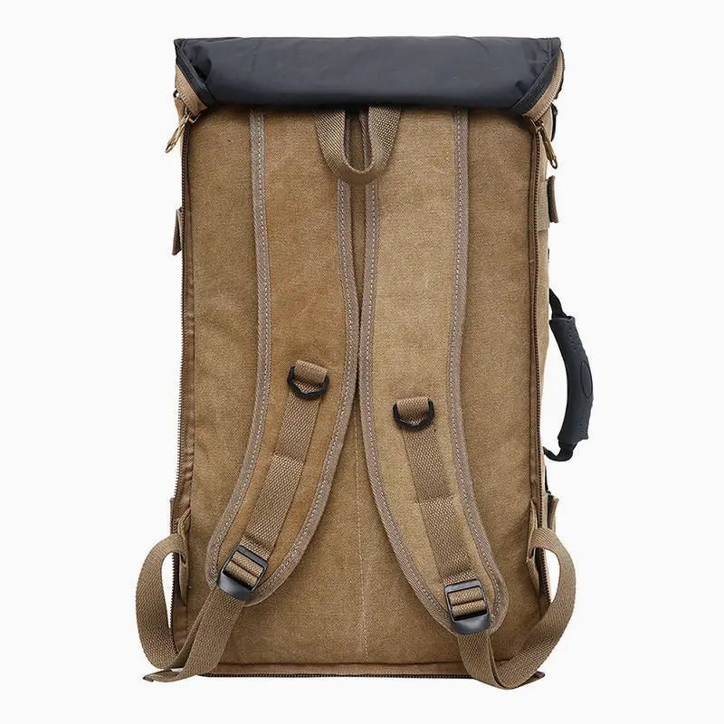 Vintage Large Canvas Travel Bucket Backpack - More than a backpack