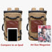 Vintage Large Canvas Travel Bucket Backpack - More than a backpack