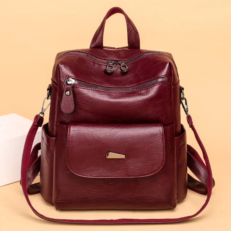 Vintage Women’s Faux Leather Backpack - More than a backpack