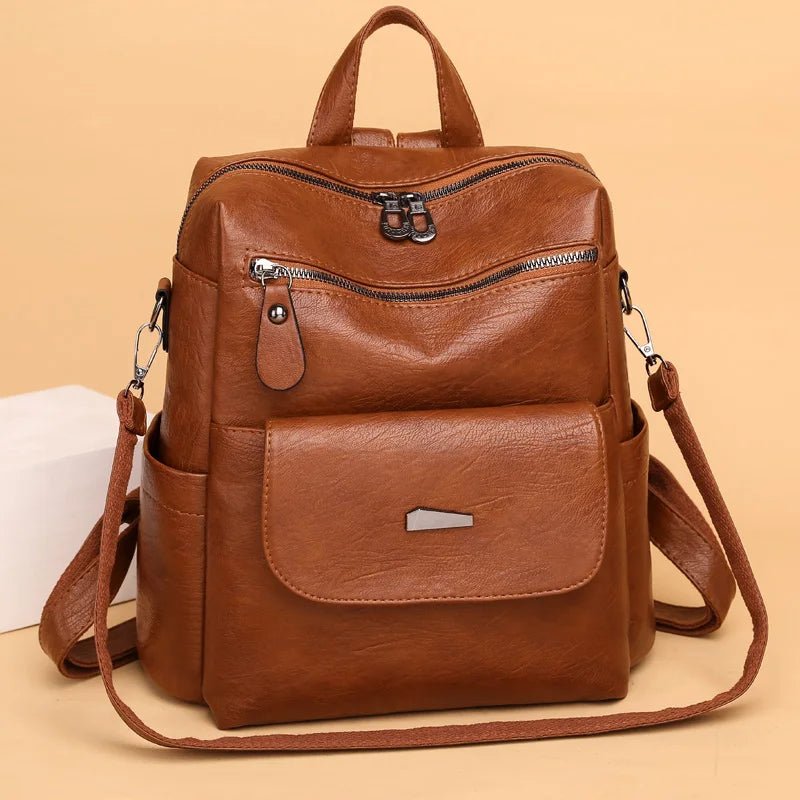 Vintage Women’s Faux Leather Backpack - More than a backpack